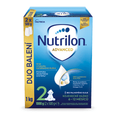 Nutrilon 2 Advanced pokračovací kojenecké mléko od uk. 6. měsíce 2x 1000 g